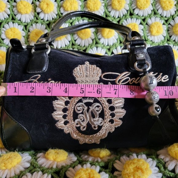 Juicy Couture Script Detail Velour Handbag - Picture 8 of 16